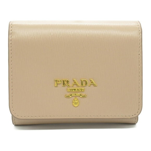 Prada Tri Wallet Saffiano Leather Beige Pink - Picture 1 of 7